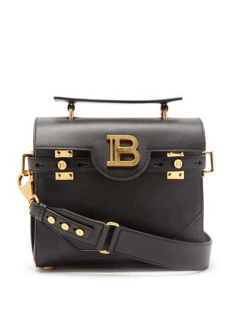 Balmain - Bbuzz Leather Cross-body Bag - Womens - Black Gold