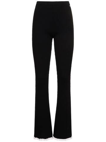 MSGM Knit Viscose Blend Pants in black