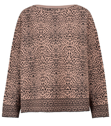 alaã¯a leopard-jacquard sweater in brown