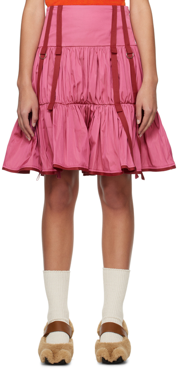 paula canovas del vas pink charm midi skirt