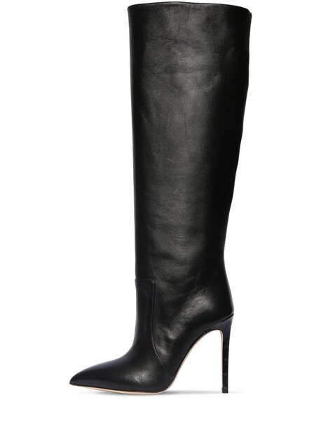 PARIS TEXAS 105mm Leather Tall Boots in black
