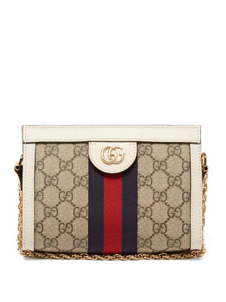 Gucci - Ophidia Small Gg-canvas Cross-body Bag - Womens - Beige White