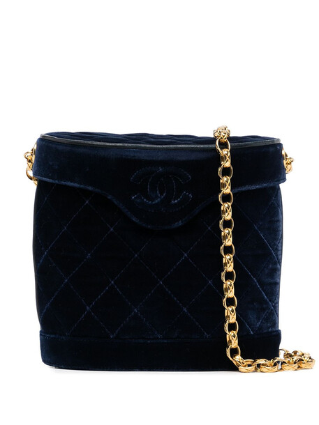 Chanel Pre-Owned 1989-1991 quilted Binocular shoulder bag - Blue