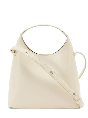 aesther ekme mini sac smooth leather top handle bag in cream
