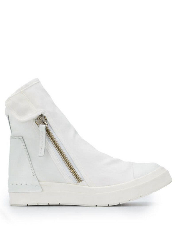 Cinzia Araia side zipped sneakers in white