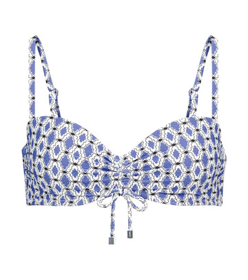 Heidi Klein Sahara printed bikini top in blue