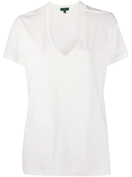 Jejia oversized V-neck T-shirt in white