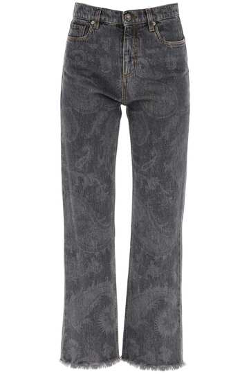 Etro Cropped Jeans in black / grey