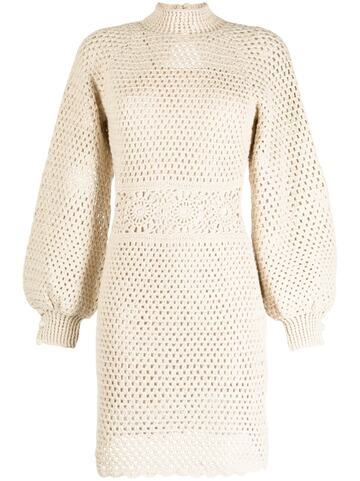 we are kindred adeline crochet knit dress - neutrals