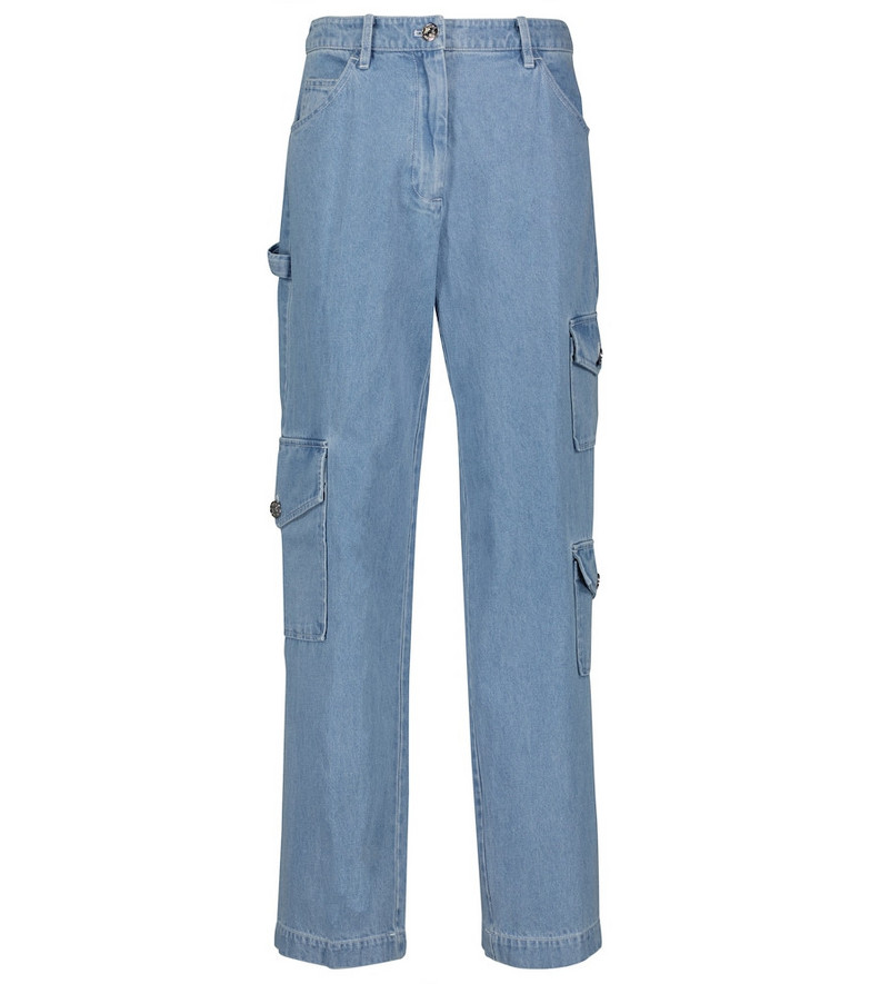 Staud Easton high-rise wide-leg jeans in blue