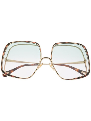 Chloé Eyewear CH0035S oversize-frame sunglasses in gold