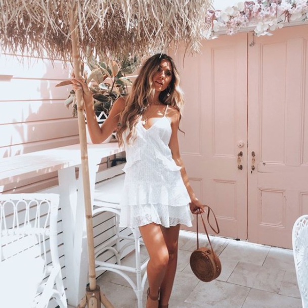 mini white summer dress
