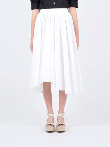 Michael Kors Cotton Poplin Pull On Skt Skirt in bianco