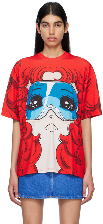 pushbutton ssense exclusive red goggle girl t-shirt