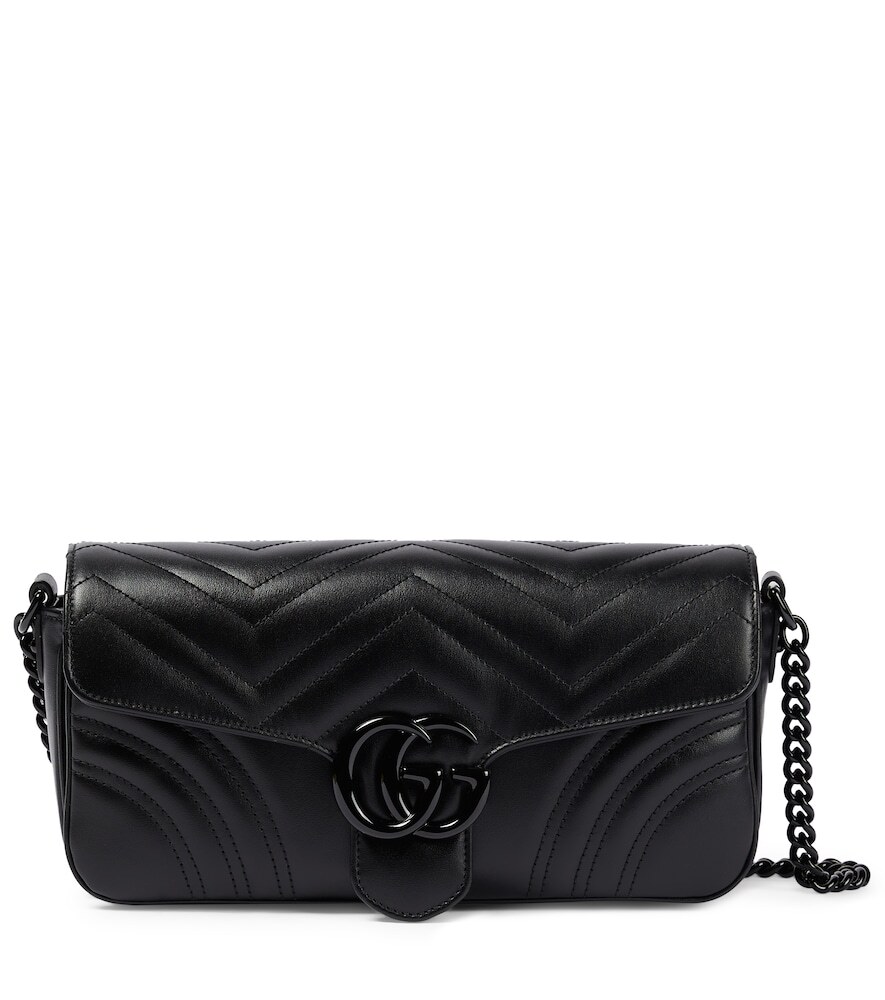 Gucci GG Marmont leather shoulder bag in black
