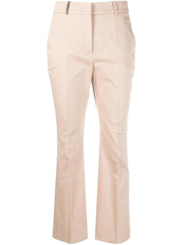 peserico mid-rise tailored trousers - brown