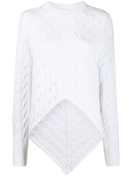 Alexander Wang high low jumper in white