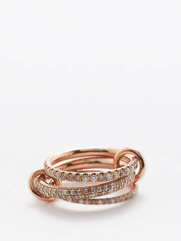spinelli kilcollin - nova diamond & 18kt rose gold ring - womens - rose gold