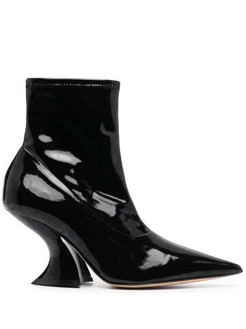 casadei elodie 80mm leather ankle boots - black