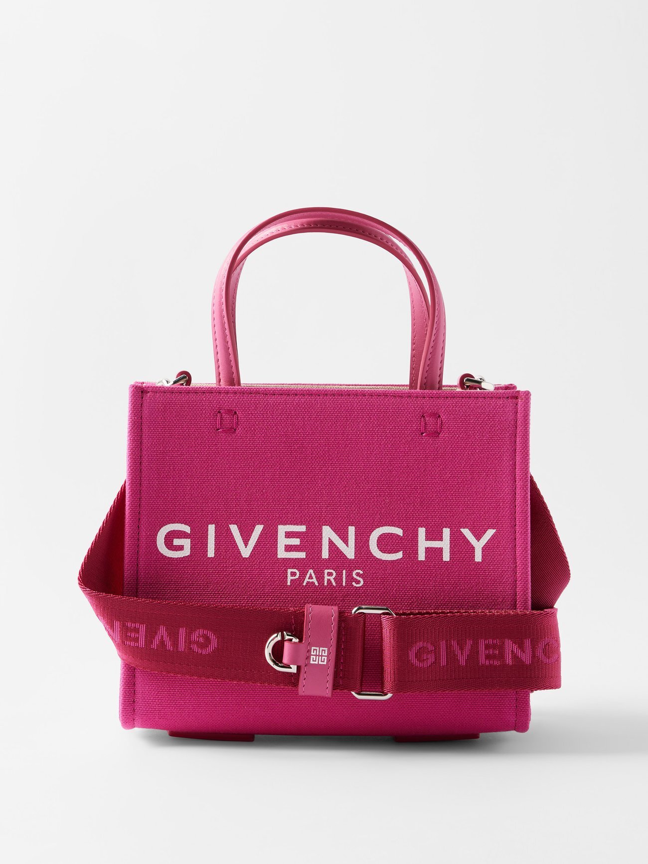 Givenchy - G-tote Mini Logo-print Cotton-canvas Tote Bag - Womens - Pink