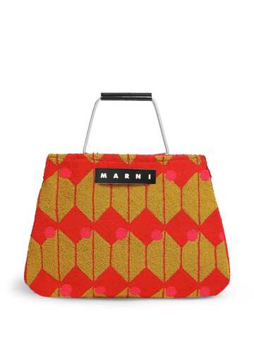 marni market eclipse intarsia-knit tote bag - multicolour