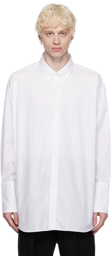 ami paris white button down shirt