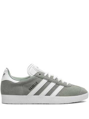 adidas gazelle grey/white sneakers - green