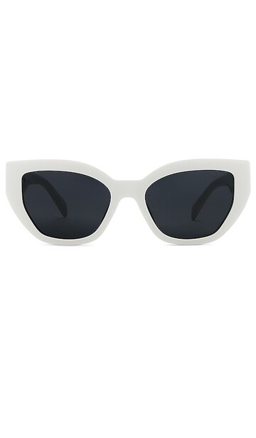 prada cat eye sunglasses in white