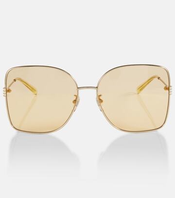 gucci square sunglasses in gold