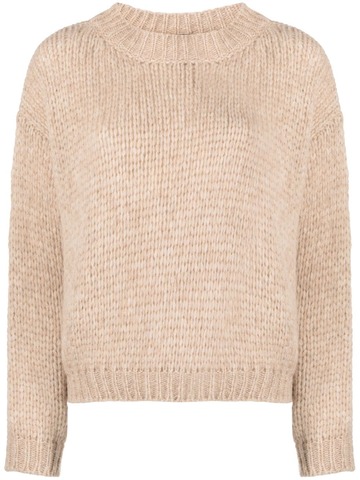 roberto collina long-sleeve knitted jumper - neutrals