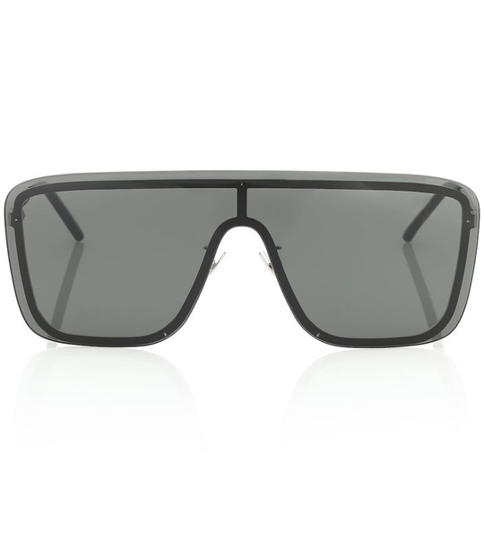 Saint Laurent SL 364 Mask flat-brow sunglasses in black