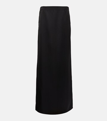 Bottega Veneta High-rise twill slip skirt in black