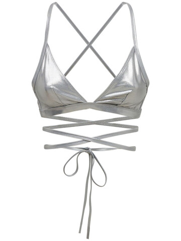 ISABEL MARANT Solanges Sequined Bikini Top in silver