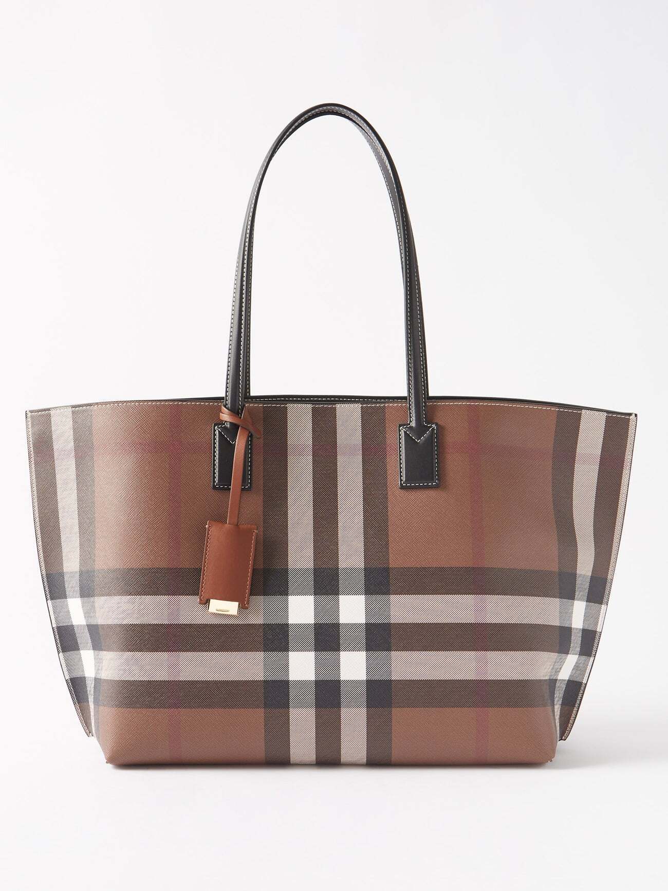 Burberry - Checked Canvas Tote Bag - Womens - Brown Multi