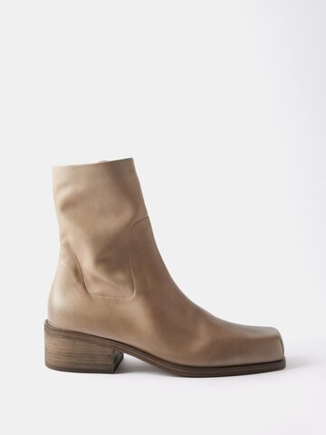 marsèll - cassello leather boots - mens - beige