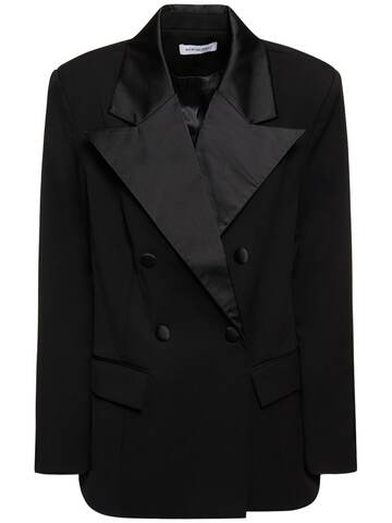 WEWOREWHAT Tailored Blazer W/ Satin Lapels in black
