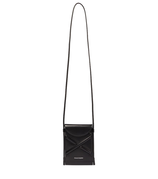Alexander McQueen The Curve Micro leather crossbody bag in black