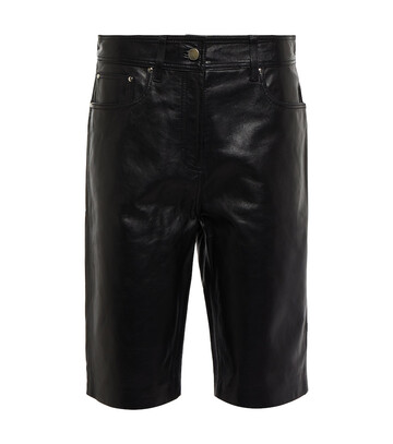 Stand Studio Harriet leather shorts in black