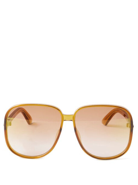 Dior - D-doll Round Acetate Sunglasses - Womens - Light Brown Multi