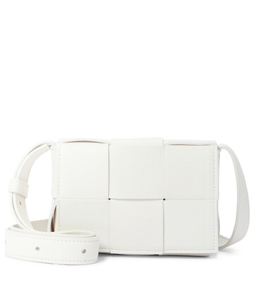 Bottega Veneta Cassette Mini leather crossbody bag in white