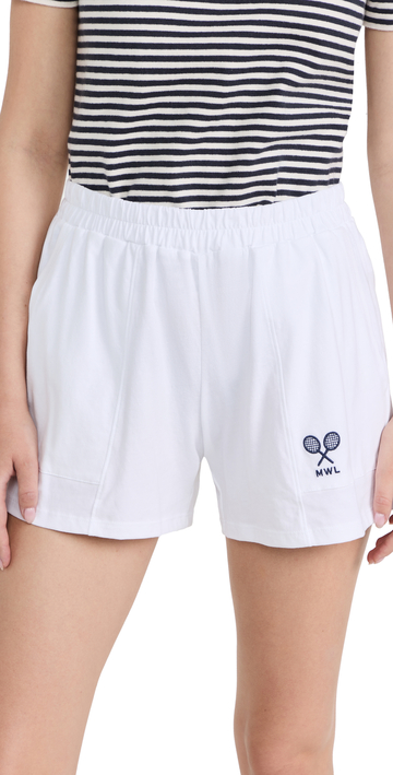 MWL by Madewell Tennis Graphic Shorts in white