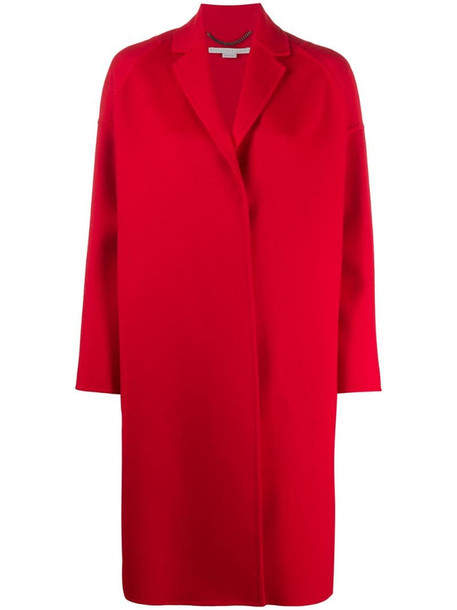 Stella McCartney single-breasted coat in red
