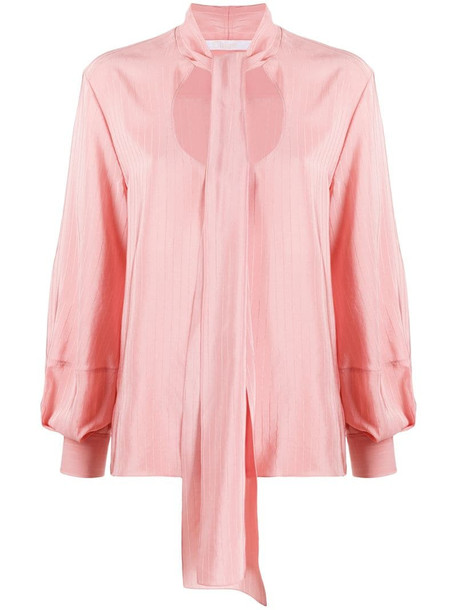 Chloé scoop-neck blouse in pink
