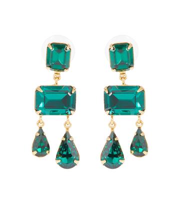 Jennifer Behr Lucille embellished earrings in green