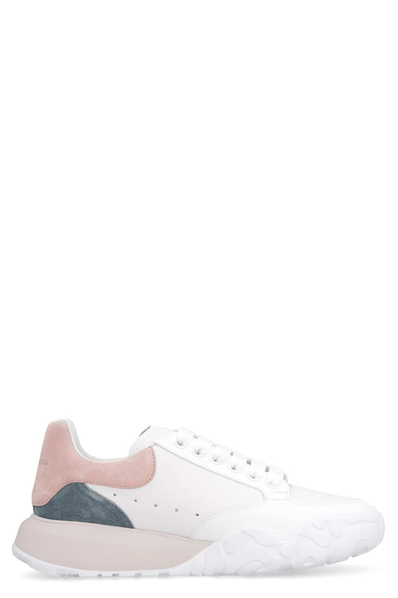 Alexander McQueen Court Leather Sneakers in white