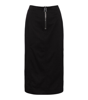 Tom Ford Mid-rise cotton pencil skirt in black