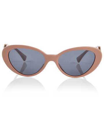 versace embellished cat-eye sunglasses in black