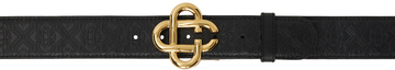 casablanca black cc logo belt