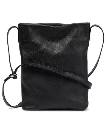 Ann Demeulemeester Leather crossbody bag in black