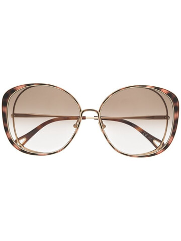 Chloé Eyewear CH0036S oversize-frame sunglasses in gold
